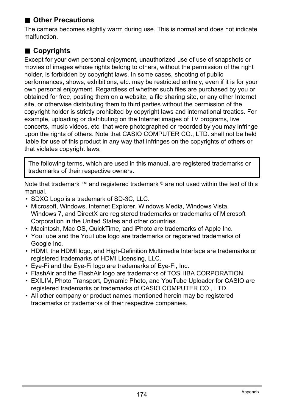 Casio EX-ZR300 User Manual | Page 174 / 197