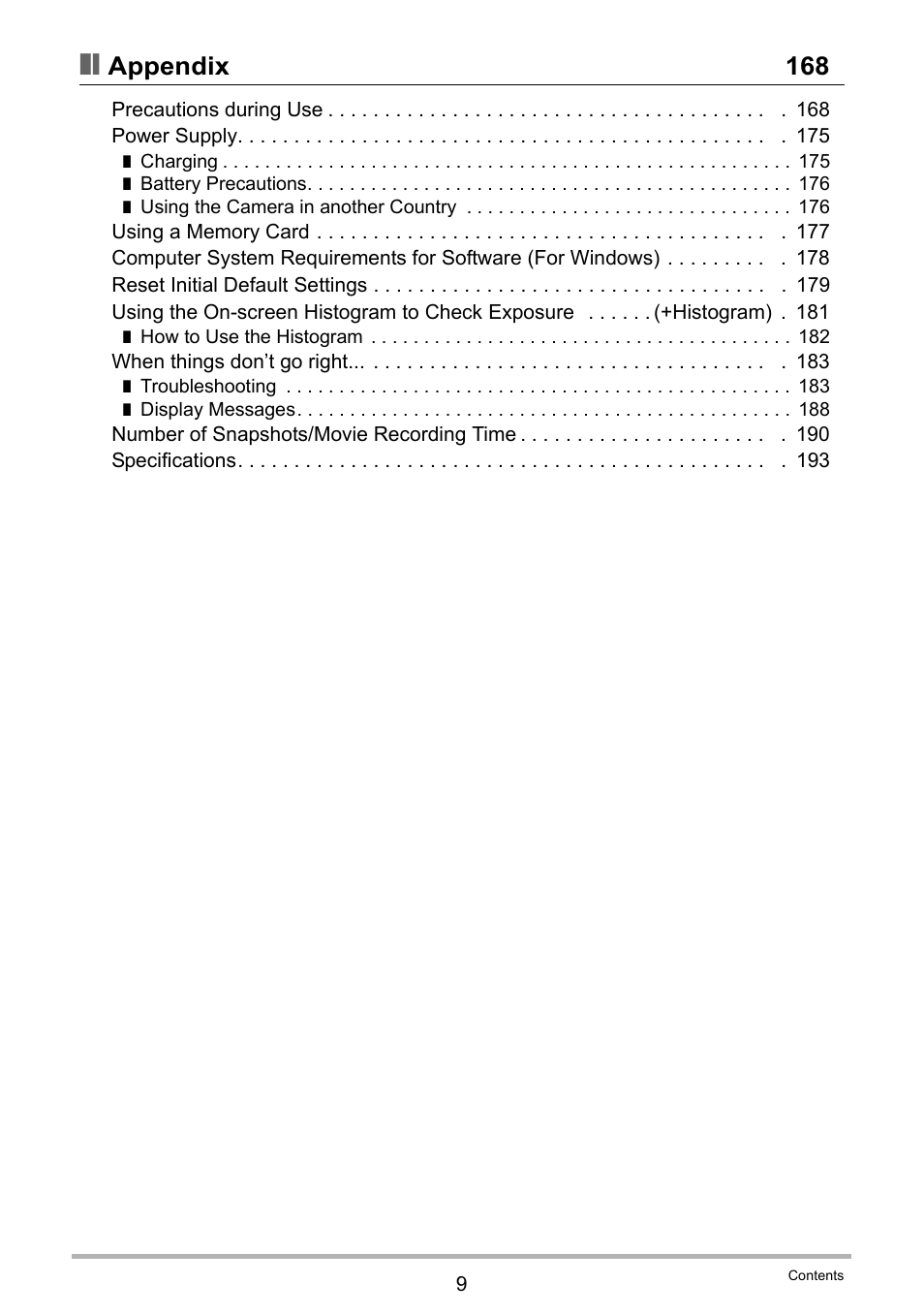 Appendix 168 | Casio EX-ZR300 User Manual | Page 9 / 197