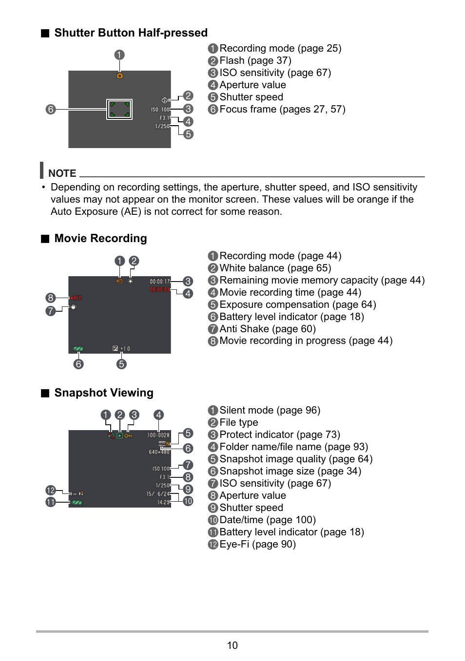 Casio EX-ZS50 User Manual | Page 10 / 133