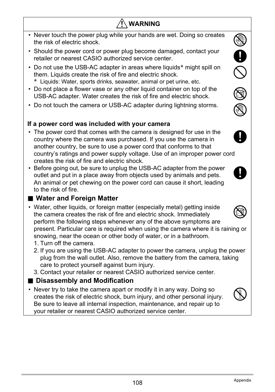 Casio EX-ZS50 User Manual | Page 108 / 133