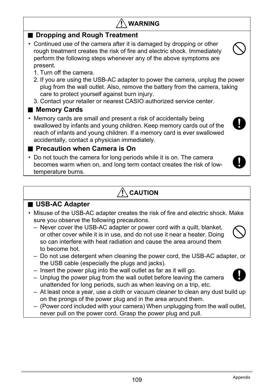 Casio EX-ZS50 User Manual | Page 109 / 133