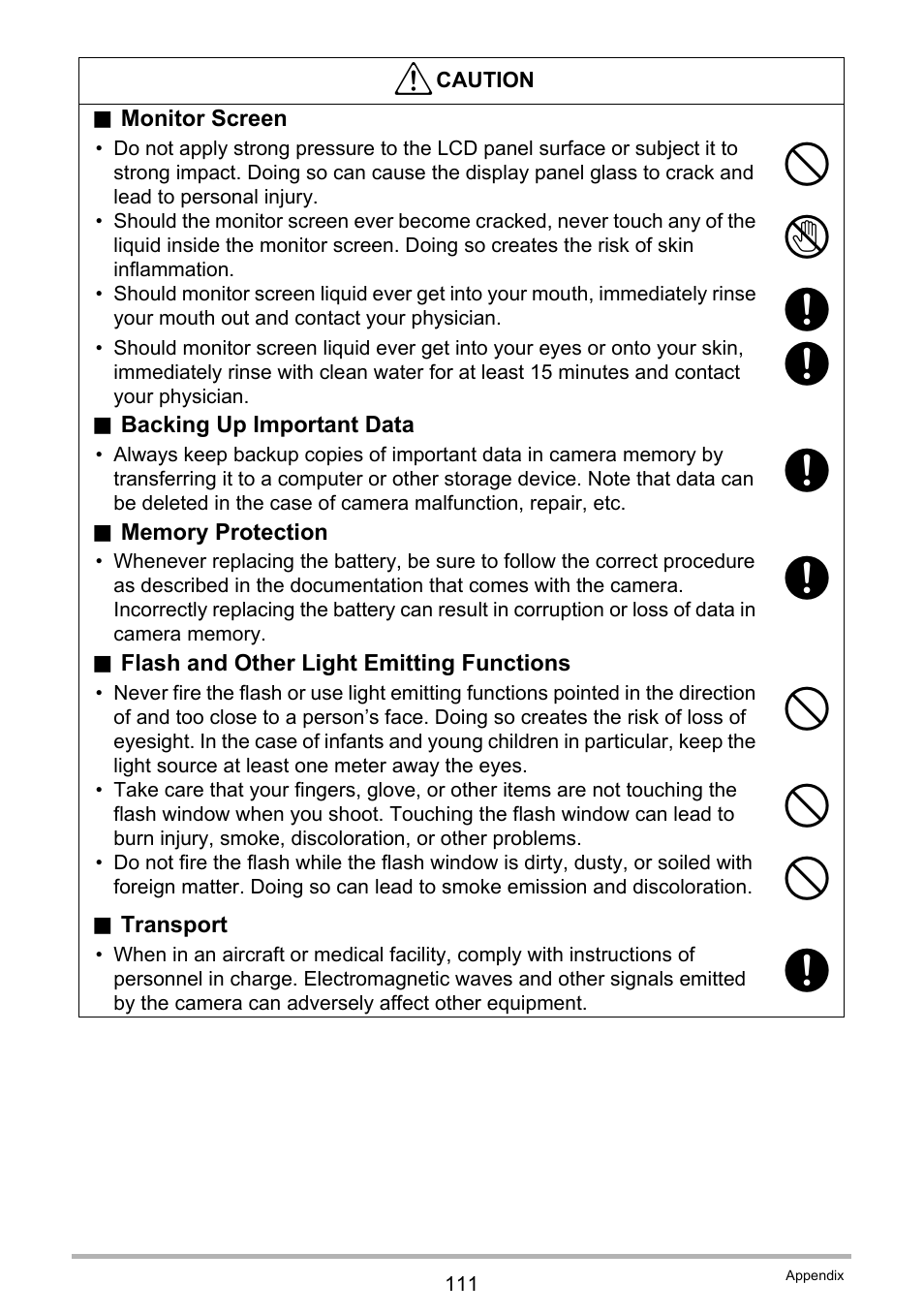 Casio EX-ZS50 User Manual | Page 111 / 133