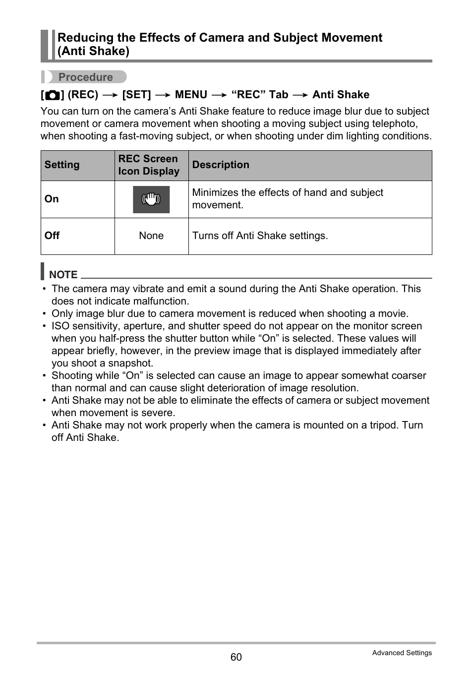 E 60). in | Casio EX-ZS50 User Manual | Page 60 / 133