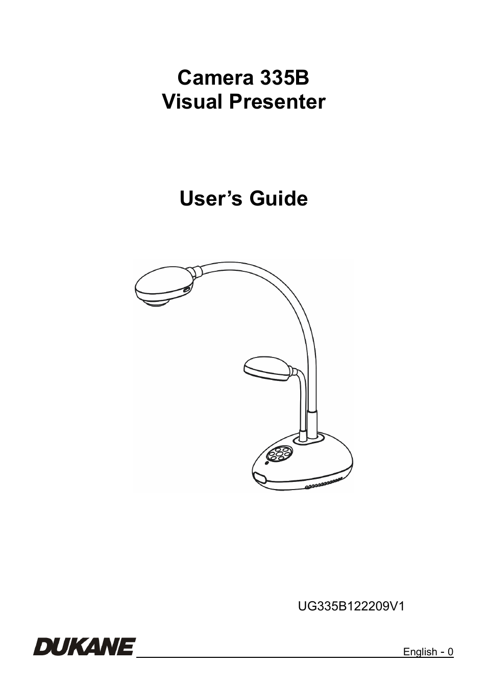 Dukane Camera Visual Presenter 335B User Manual | 32 pages