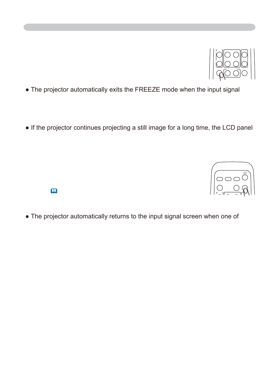 Freezing the screen, Temporarily blanking the screen, Operating | Dukane 8755E-RJ User Manual | Page 24 / 126