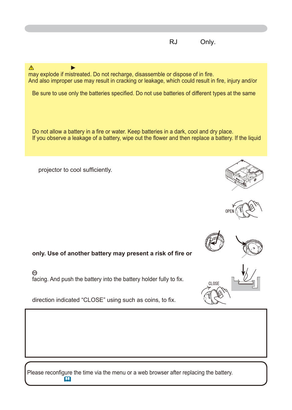 Replacing internal clock battery | Dukane 8755E-RJ User Manual | Page 59 / 126