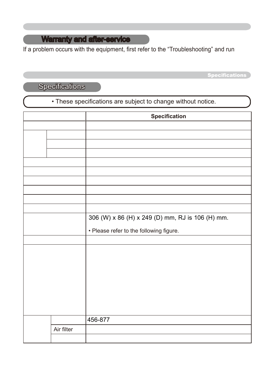 Warranty and after-service, Specifications | Dukane 8755E-RJ User Manual | Page 67 / 126