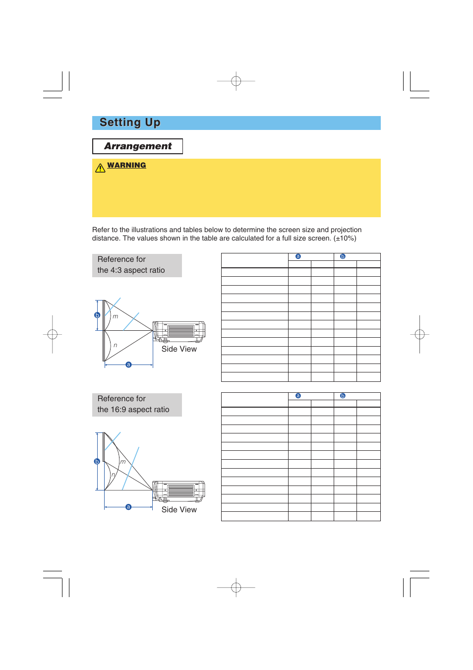Setting up, Arrangement, Side view | Dukane 8935 User Manual | Page 8 / 62