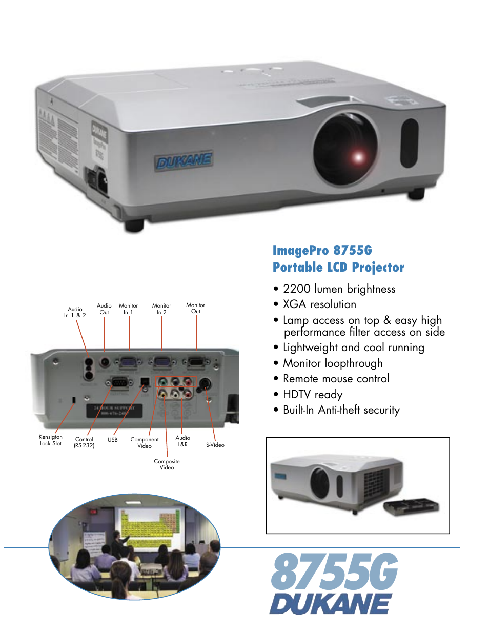 Dukane ImagePro 8755G User Manual | 2 pages