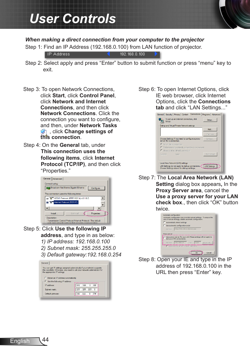 User controls | Dukane DLP Data Video Projector 8406A User Manual | Page 45 / 69