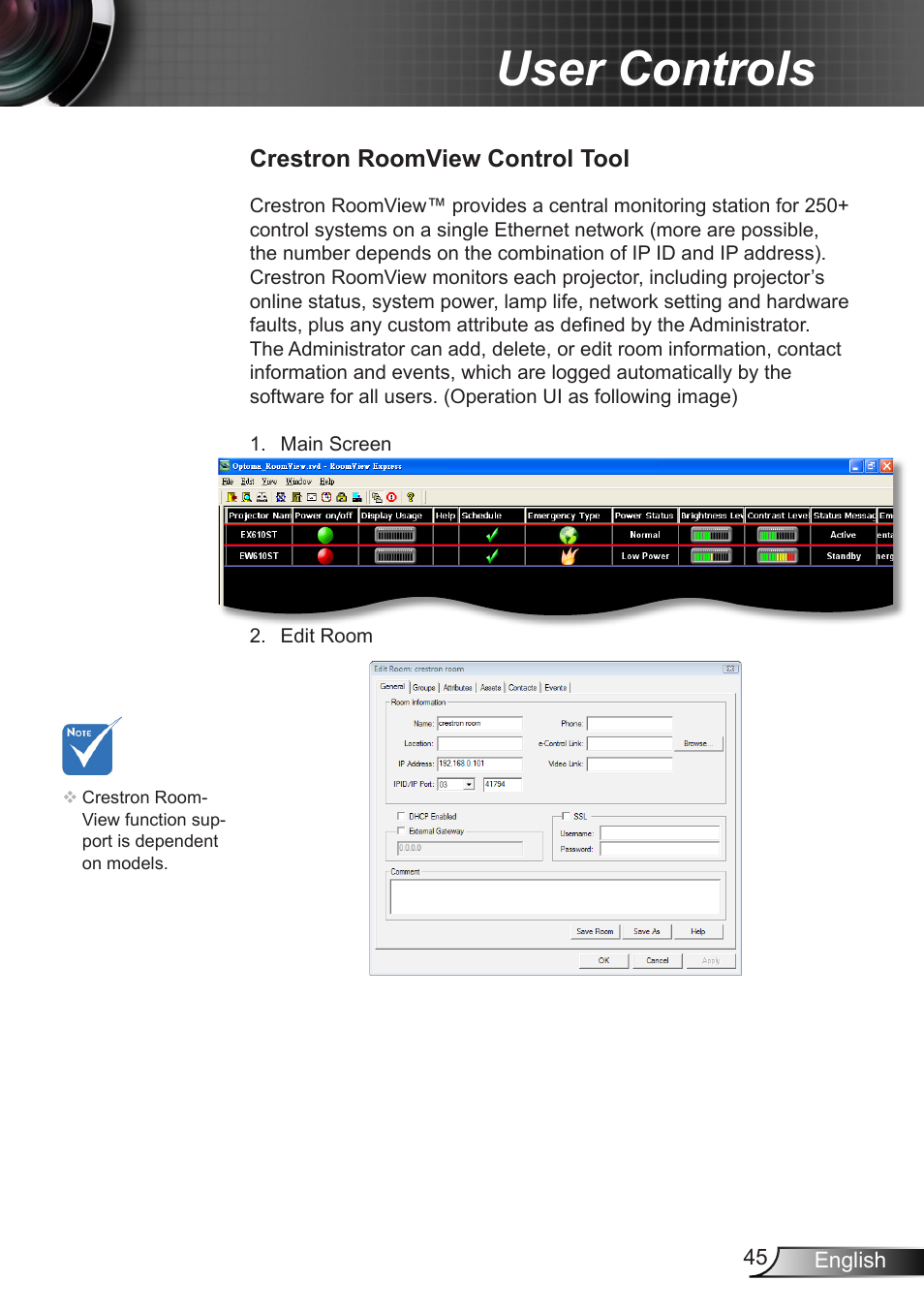 User controls | Dukane DLP Data Video Projector 8406A User Manual | Page 46 / 69
