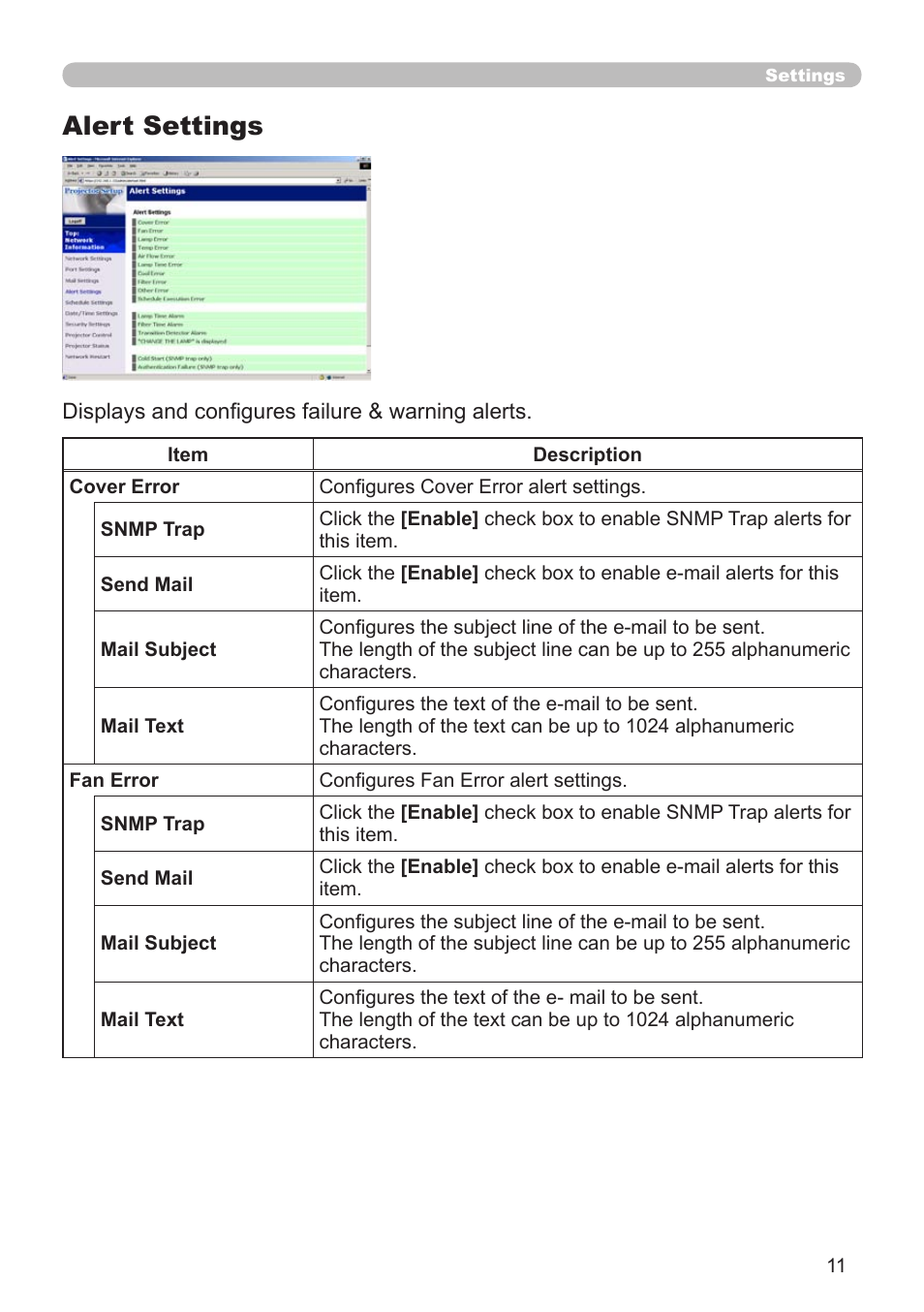 Alert settings | Dukane 8943 User Manual | Page 100 / 137