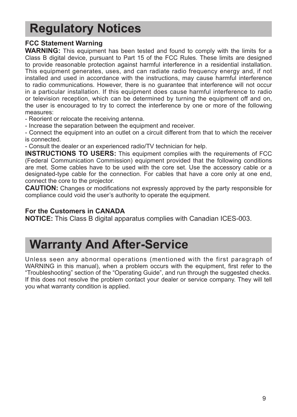 Regulatory notices, Warranty and after-service | Dukane 8943 User Manual | Page 136 / 137