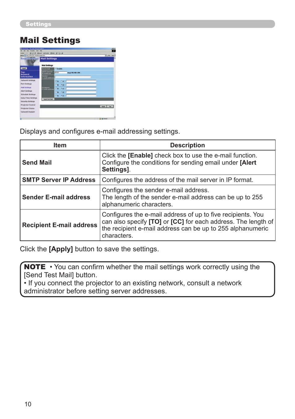 Mail settings | Dukane 8943 User Manual | Page 99 / 137