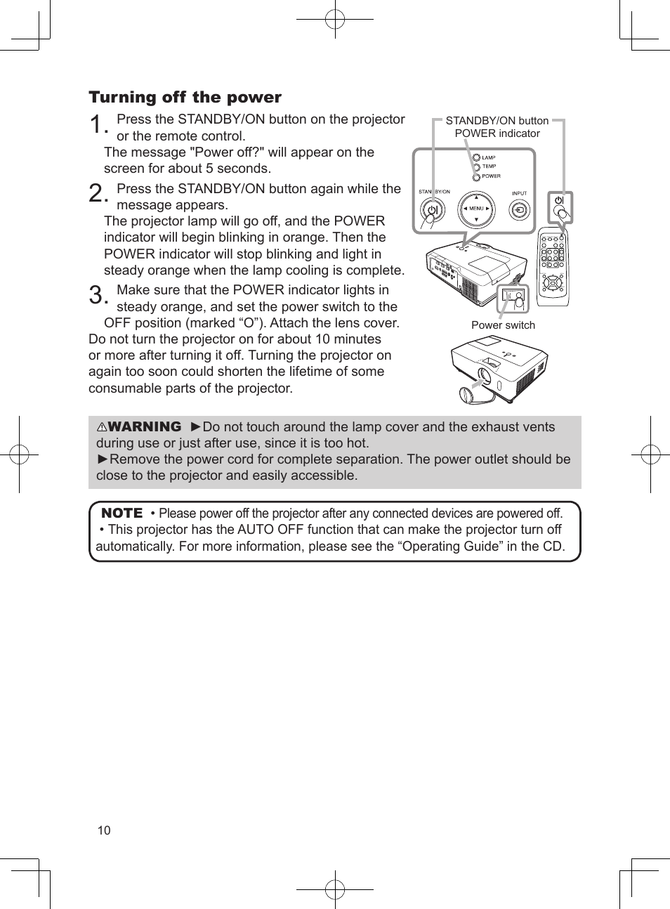 Turning off the power | Dukane 8913-W User Manual | Page 12 / 22