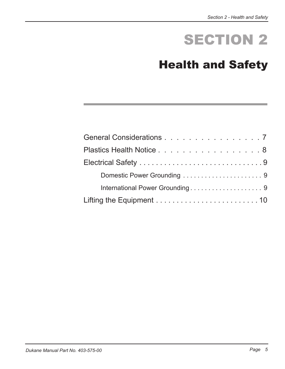 Health and safety | Dukane Ultrasonic Generator 403-575-00 User Manual | Page 11 / 136