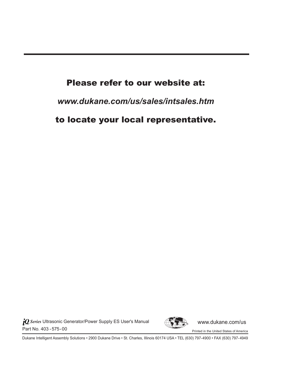 Dukane Ultrasonic Generator 403-575-00 User Manual | Page 136 / 136