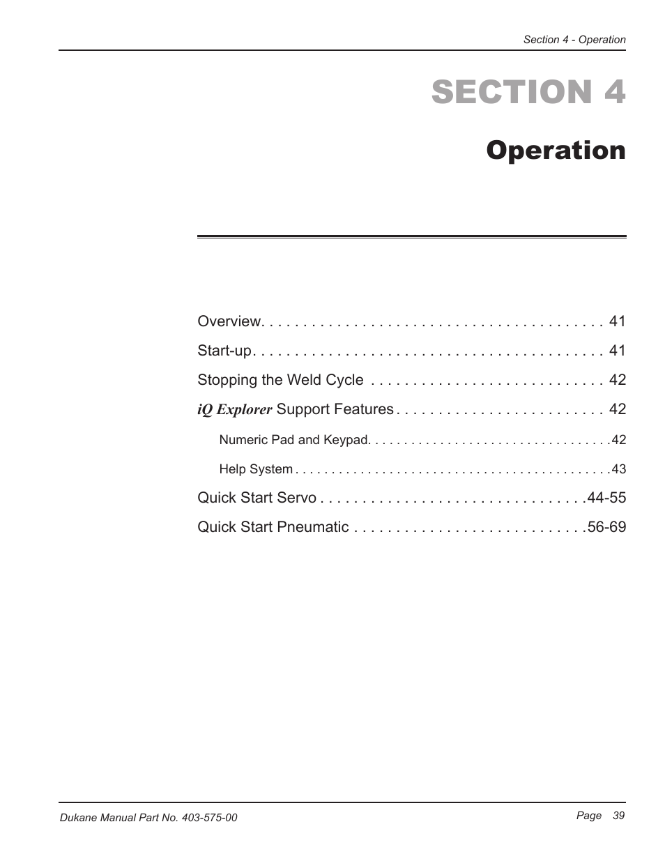 Operation | Dukane Ultrasonic Generator 403-575-00 User Manual | Page 45 / 136