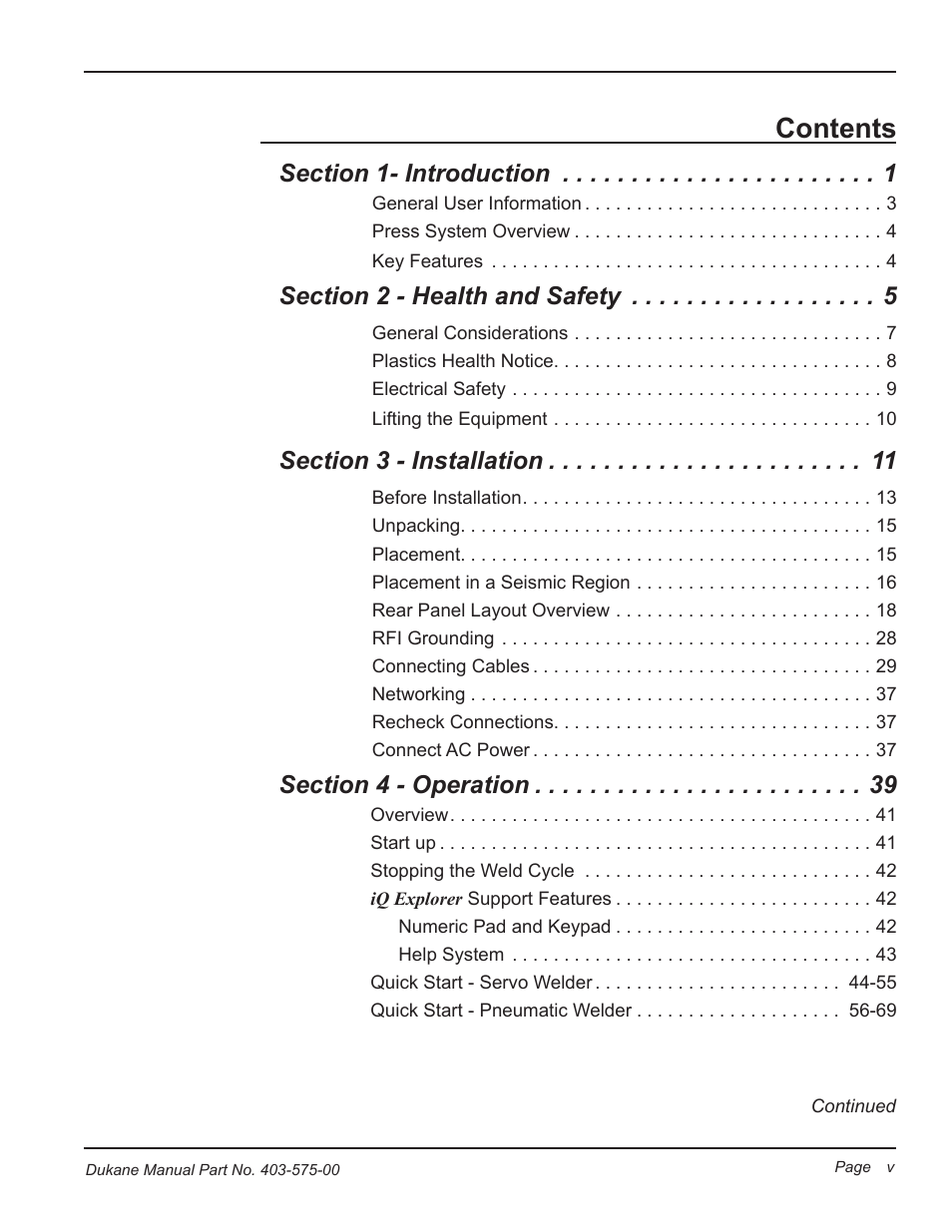 Dukane Ultrasonic Generator 403-575-00 User Manual | Page 5 / 136