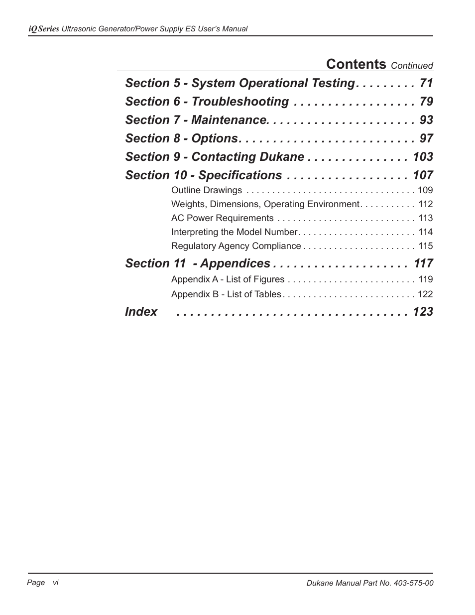 Dukane Ultrasonic Generator 403-575-00 User Manual | Page 6 / 136