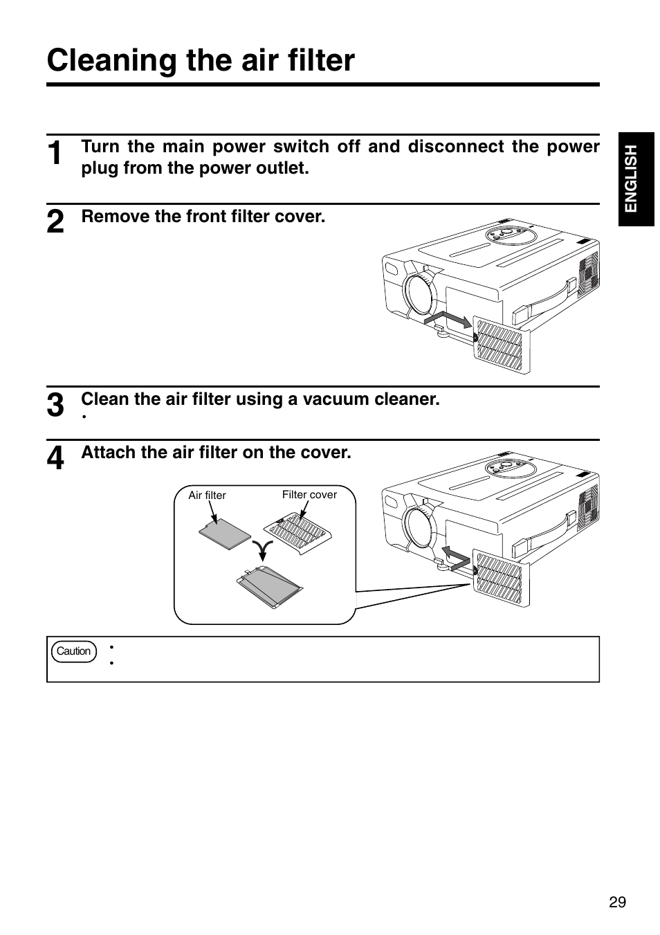 Cleaning the air filter | Dukane 28A8035 User Manual | Page 29 / 36