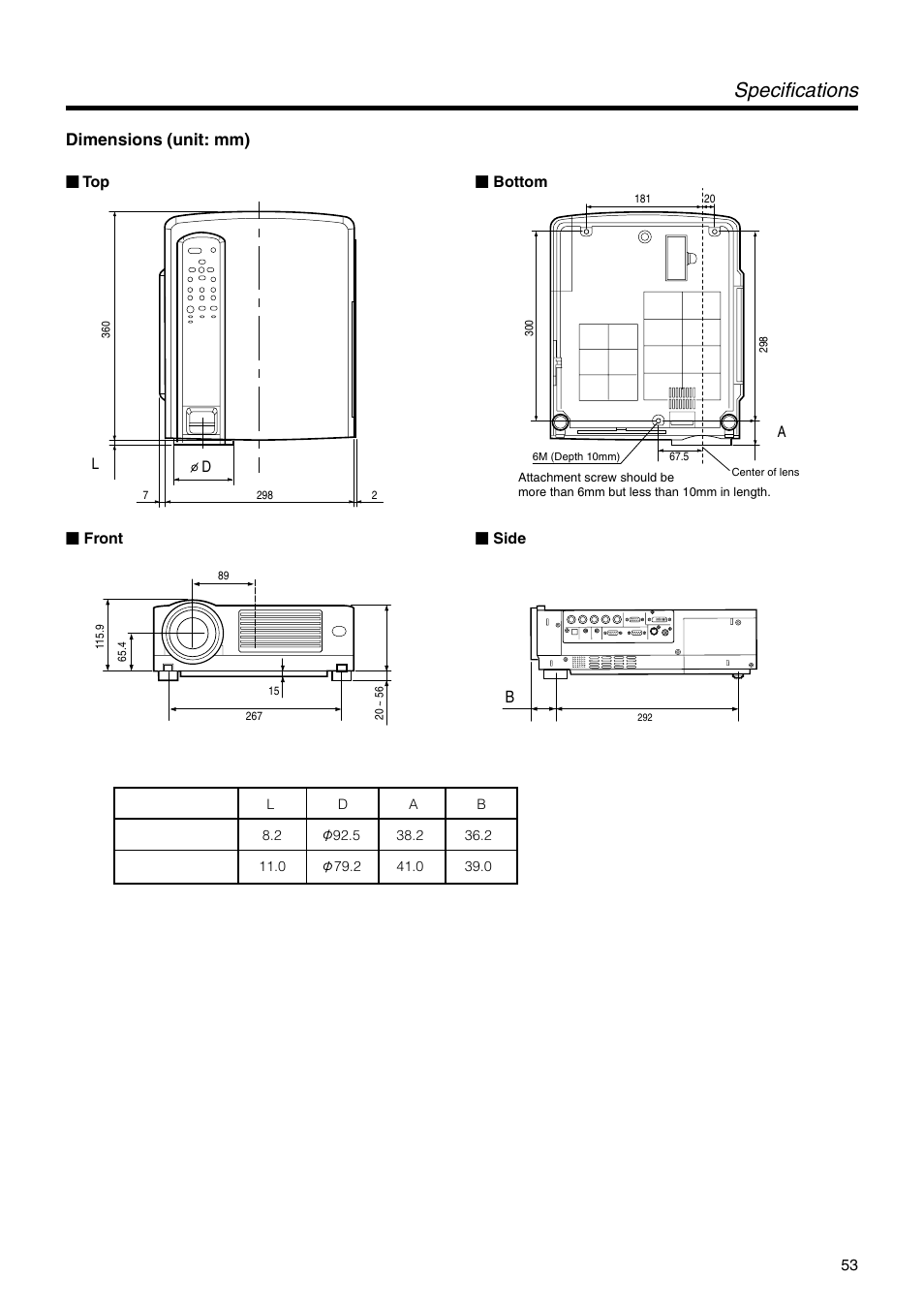 Dimensions (unit: mm), Specifications | Dukane 28A9017 User Manual | Page 53 / 58
