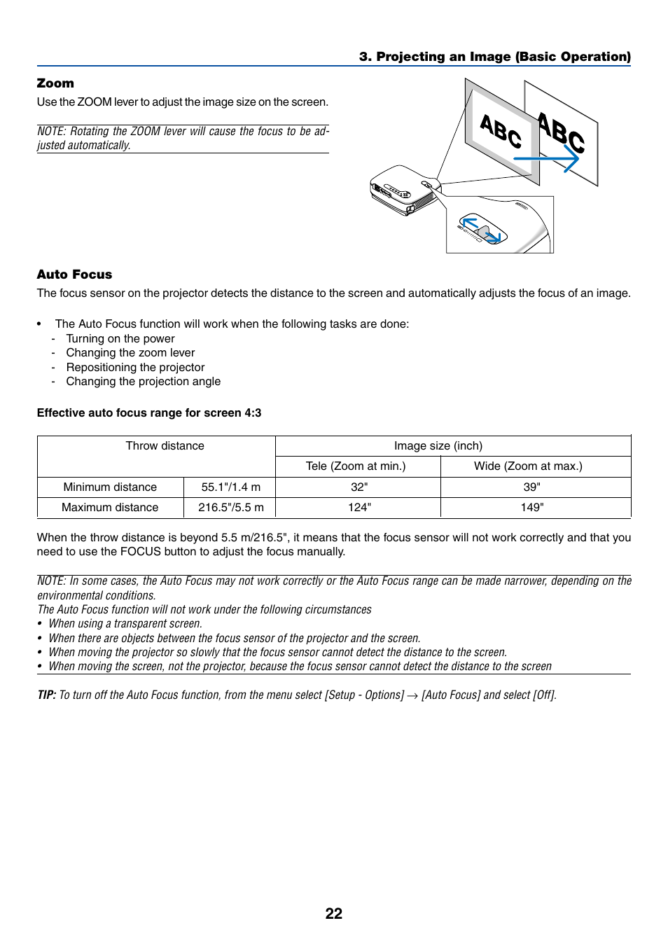 Zoom, Auto focus | Dukane 8762 User Manual | Page 30 / 70