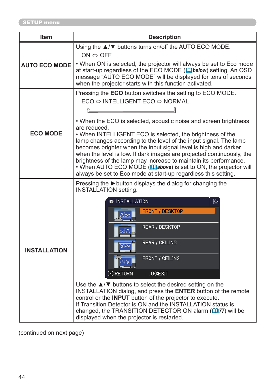 Dukane Projector 8794H-RJ User Manual | Page 44 / 107