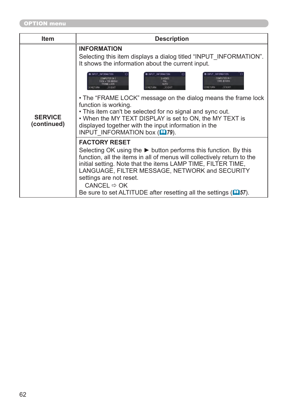 Dukane Projector 8794H-RJ User Manual | Page 62 / 107