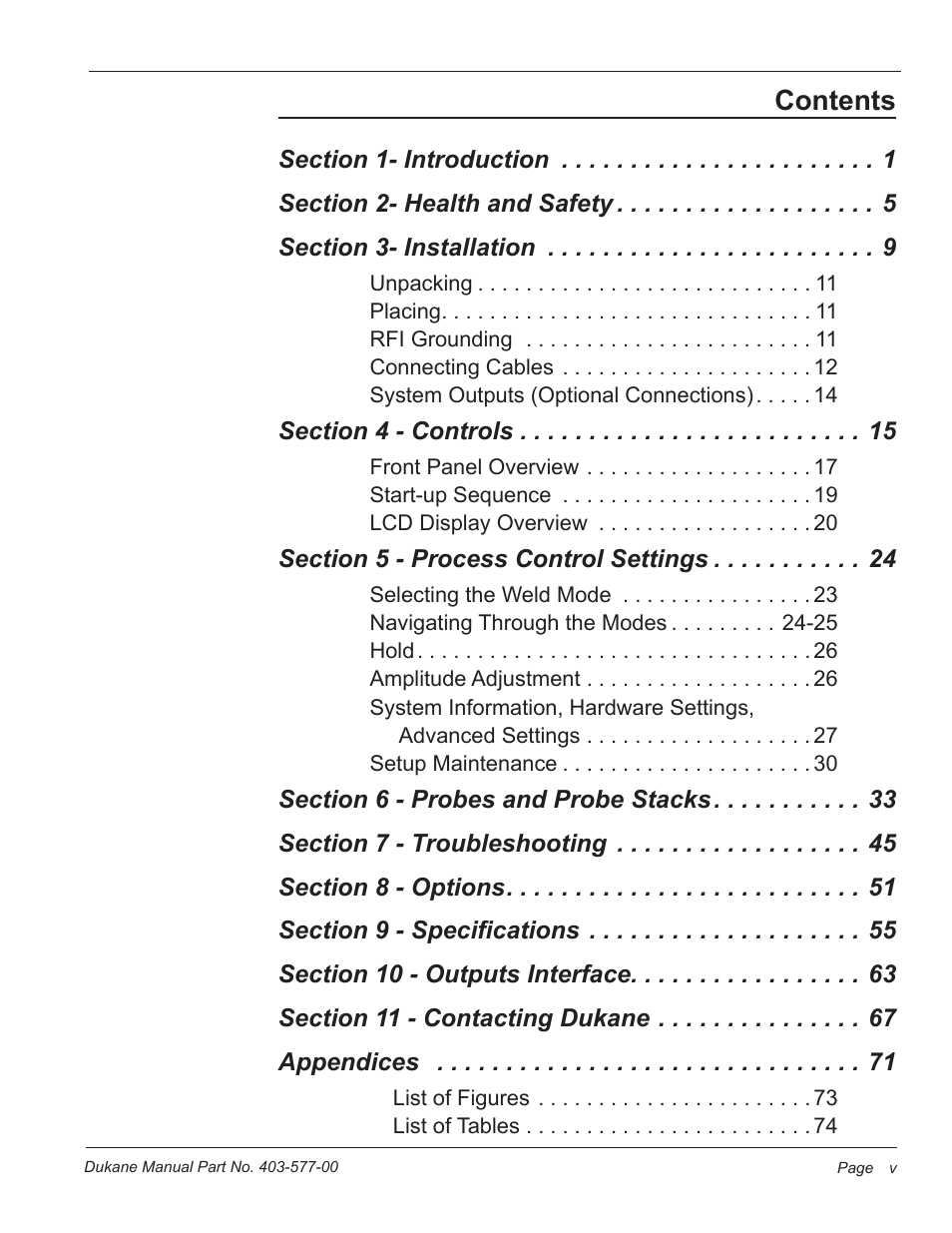 Dukane Ultrasonic Hand Held System iQ Series User Manual | Page 5 / 82