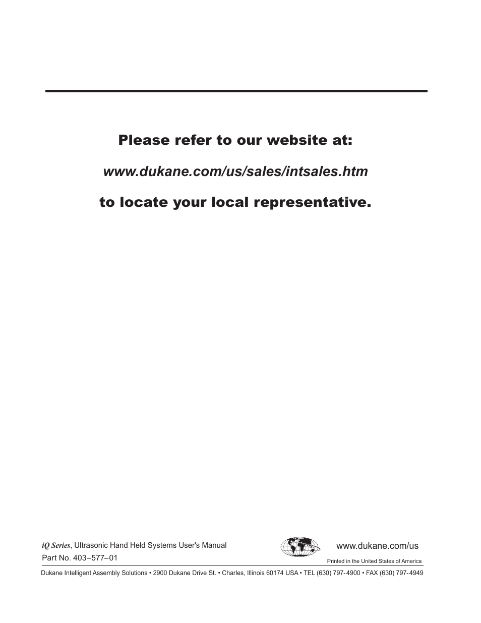 Dukane Ultrasonic Hand Held System iQ Series User Manual | Page 82 / 82