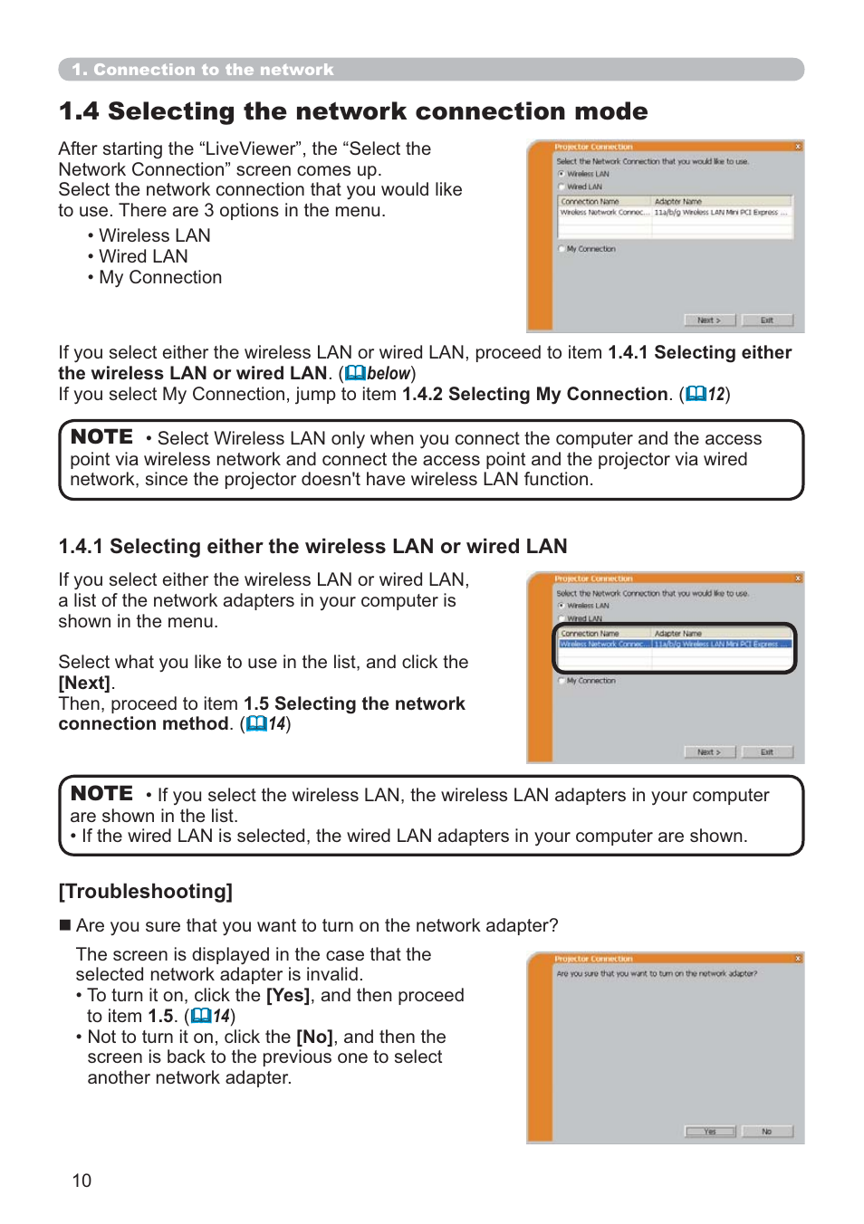 4 selecting the network connection mode | Dukane Data Video 8107HWI User Manual | Page 12 / 94