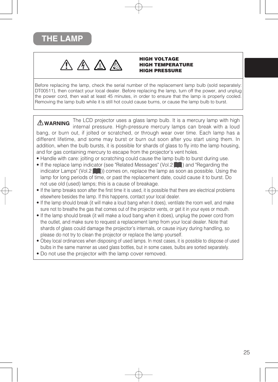 The lamp | Dukane 8062 User Manual | Page 26 / 60