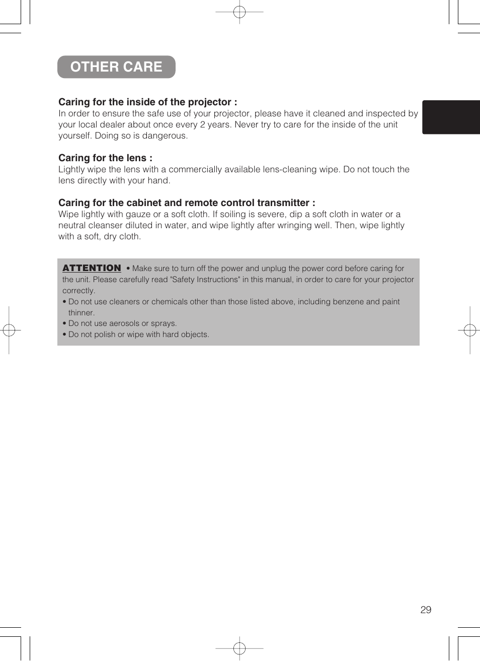 Other care | Dukane 8062 User Manual | Page 30 / 60