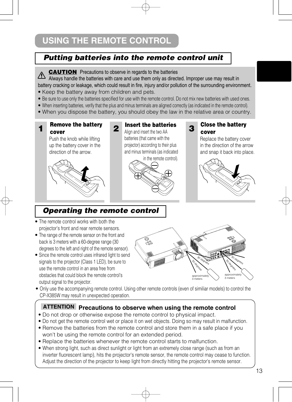 23 using the remote control | Dukane 28A8801A User Manual | Page 21 / 62