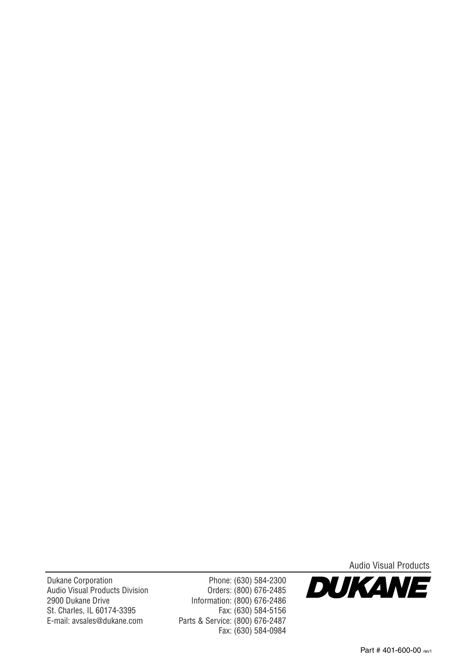Dukane 28A8801A User Manual | Page 62 / 62