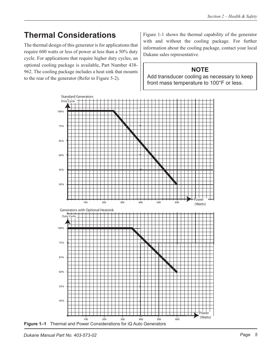 Thermal considerations | Dukane ULTRASONIC GENERATOR/POWER SUPPLY 403-573-02 User Manual | Page 11 / 58