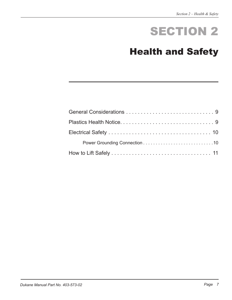 Health and safety | Dukane ULTRASONIC GENERATOR/POWER SUPPLY 403-573-02 User Manual | Page 13 / 58