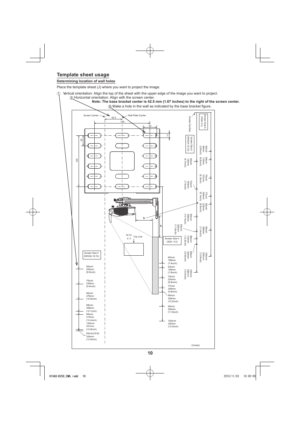 Template sheet usage | Dukane LCD Data Video Projector 8104HW-WALLARM User Manual | Page 12 / 24