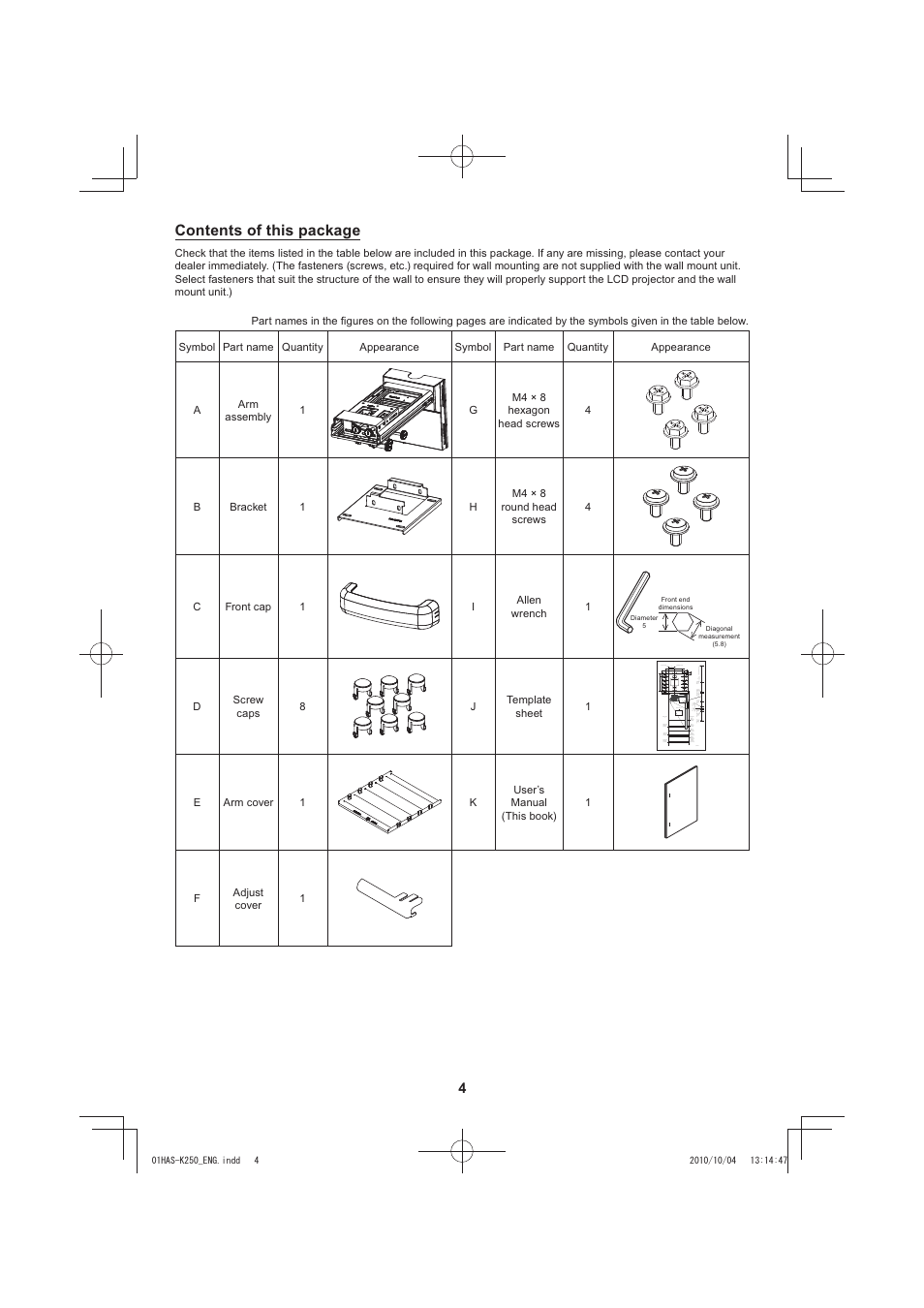 Dukane LCD Data Video Projector 8104HW-WALLARM User Manual | Page 6 / 24