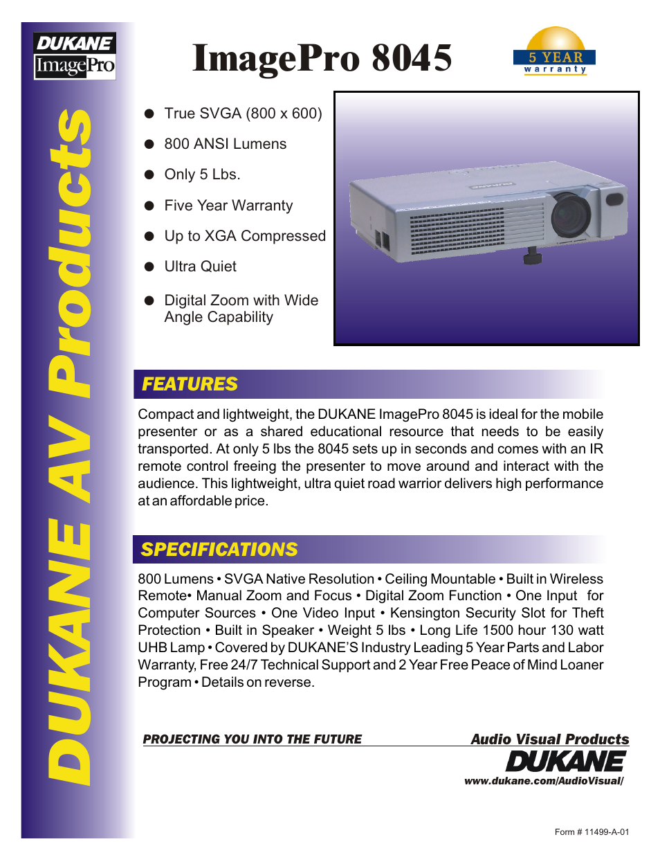 Dukane ImagePro 8045 User Manual | 2 pages