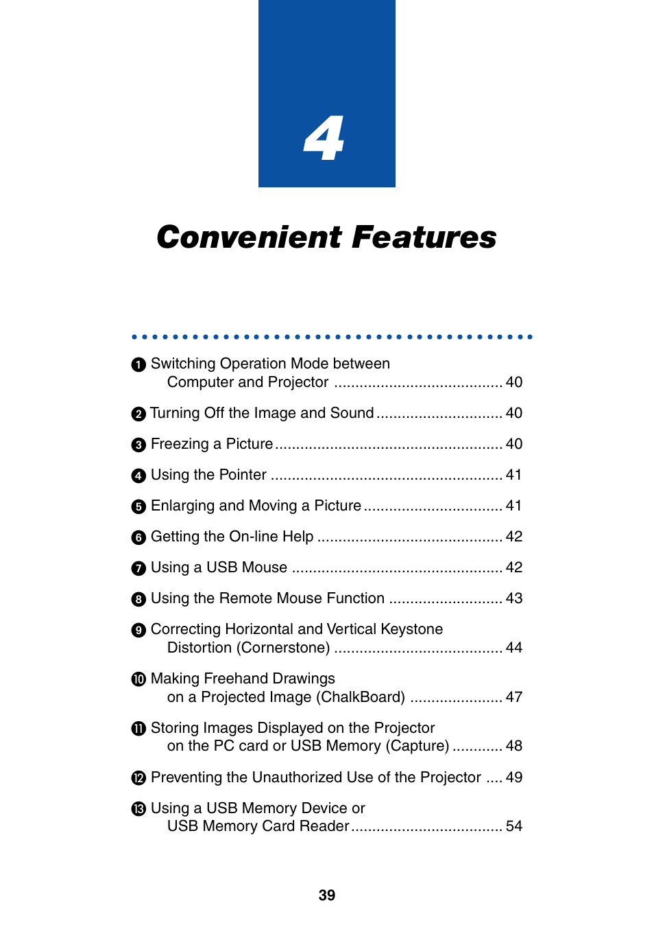 Convenient features | Dukane 8768 User Manual | Page 39 / 122