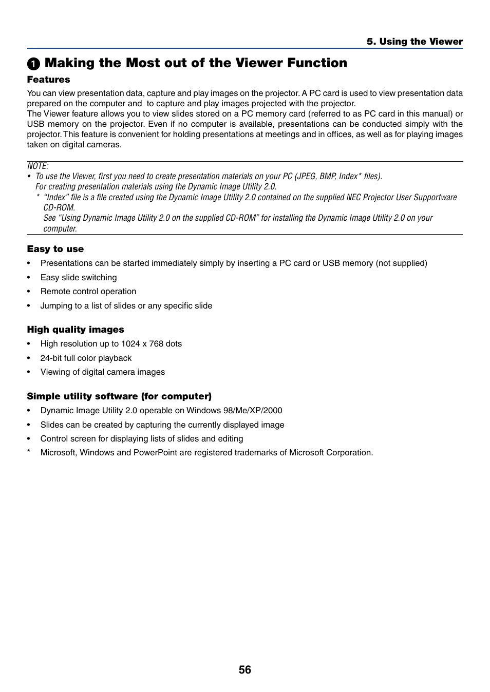 1) making the most out of the viewer function, ᕡ making the most out of the viewer function | Dukane 8768 User Manual | Page 56 / 122