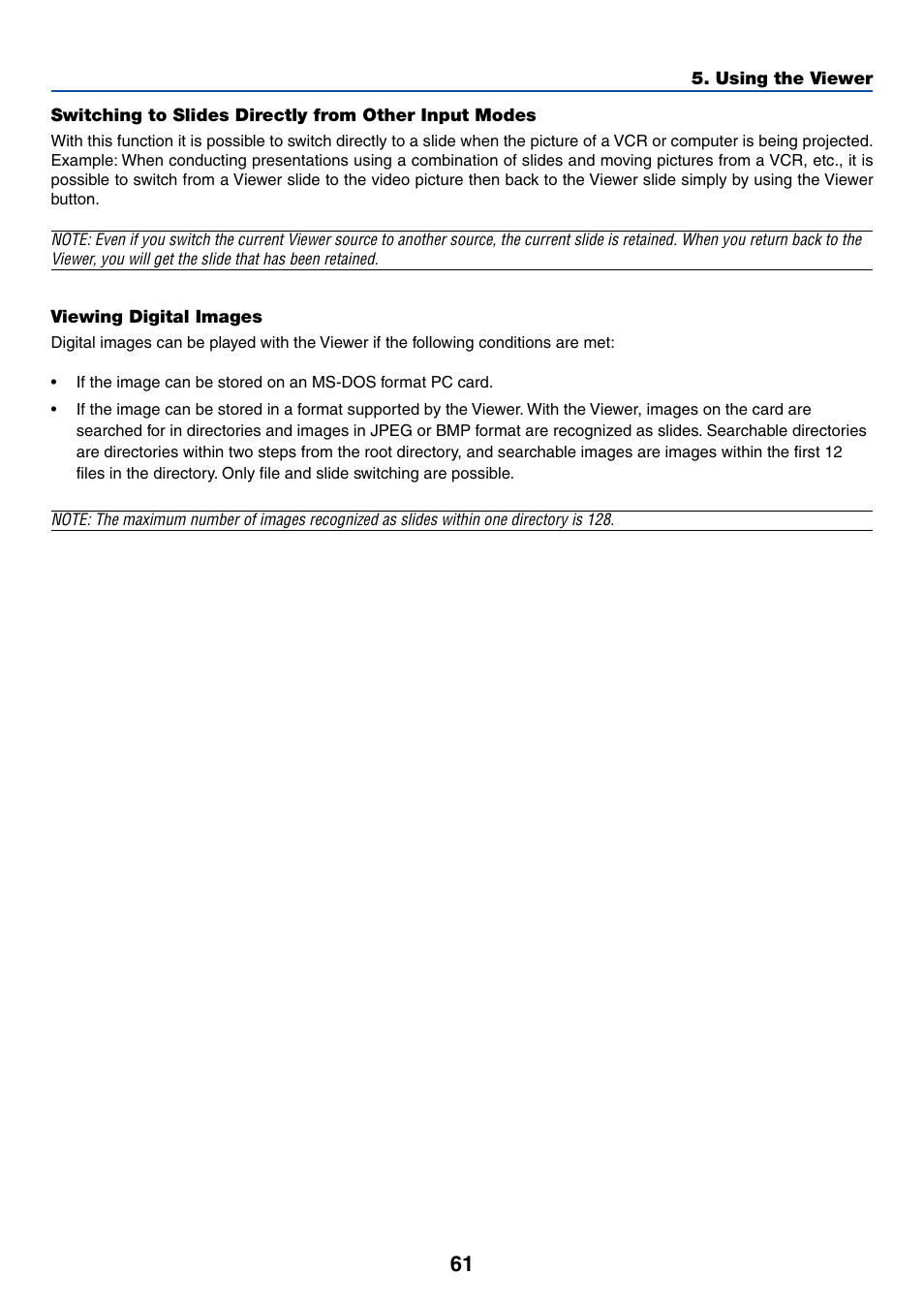 Viewing digital images | Dukane 8768 User Manual | Page 61 / 122