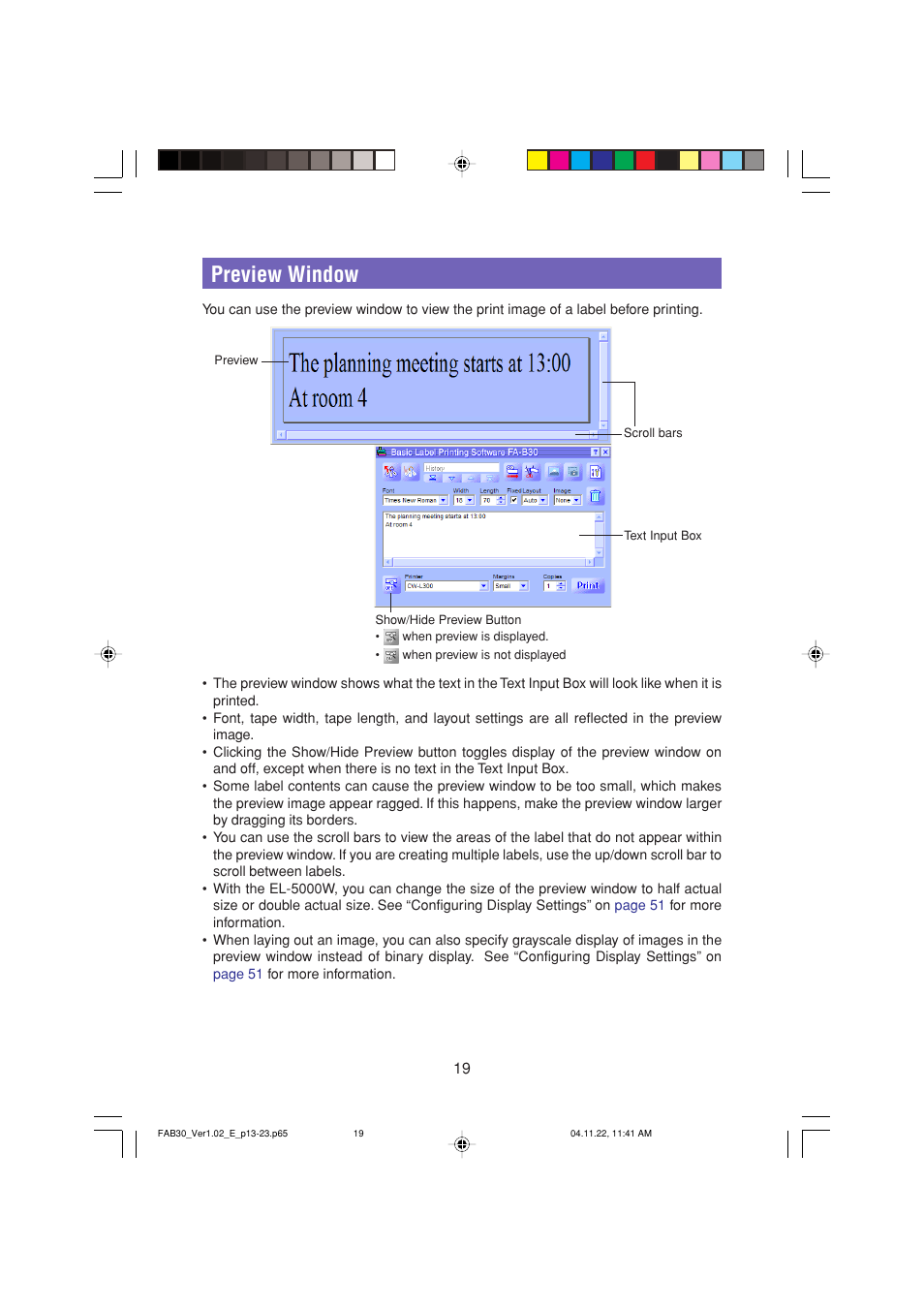 Preview window | Casio CW-L300 User Manual | Page 19 / 68