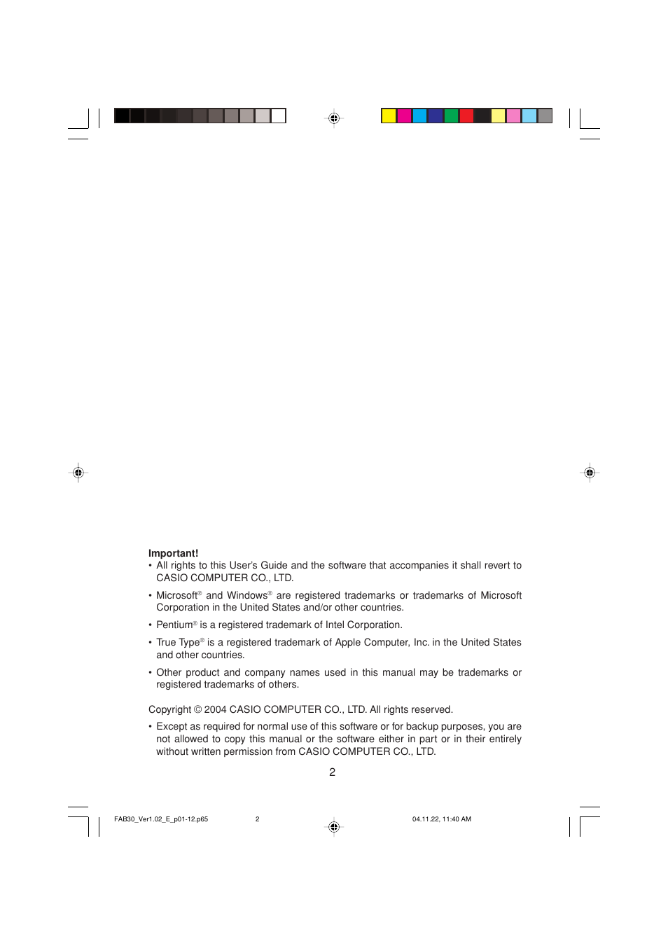 Casio CW-L300 User Manual | Page 2 / 68