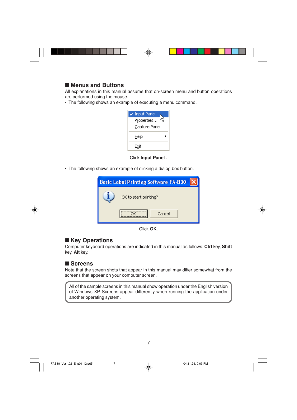 Menus and buttons, Key operations, Screens | Casio CW-L300 User Manual | Page 7 / 68