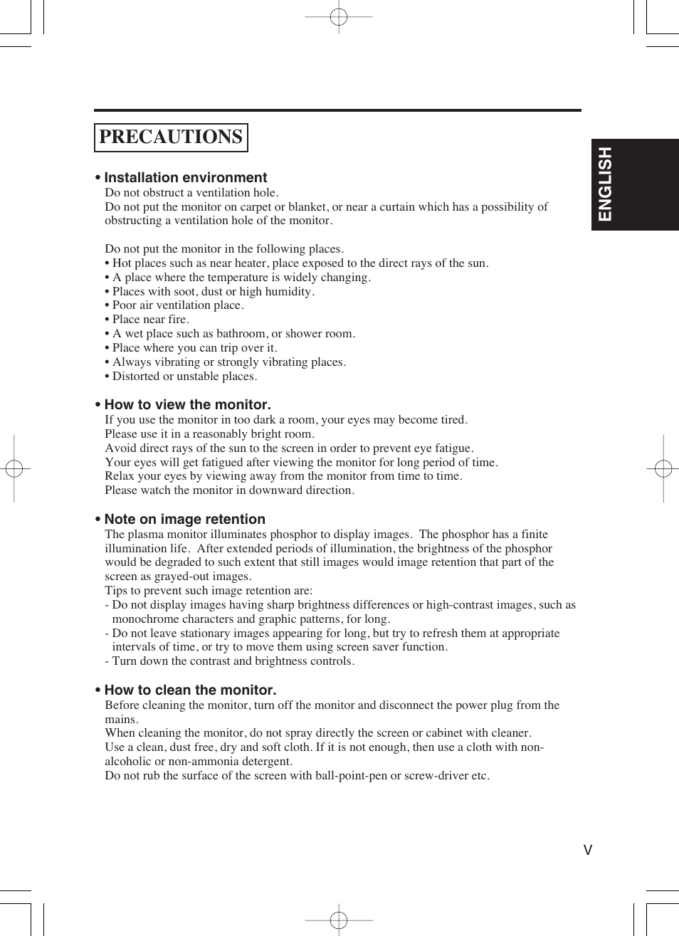 Precautions, English | Dukane P42 User Manual | Page 7 / 42