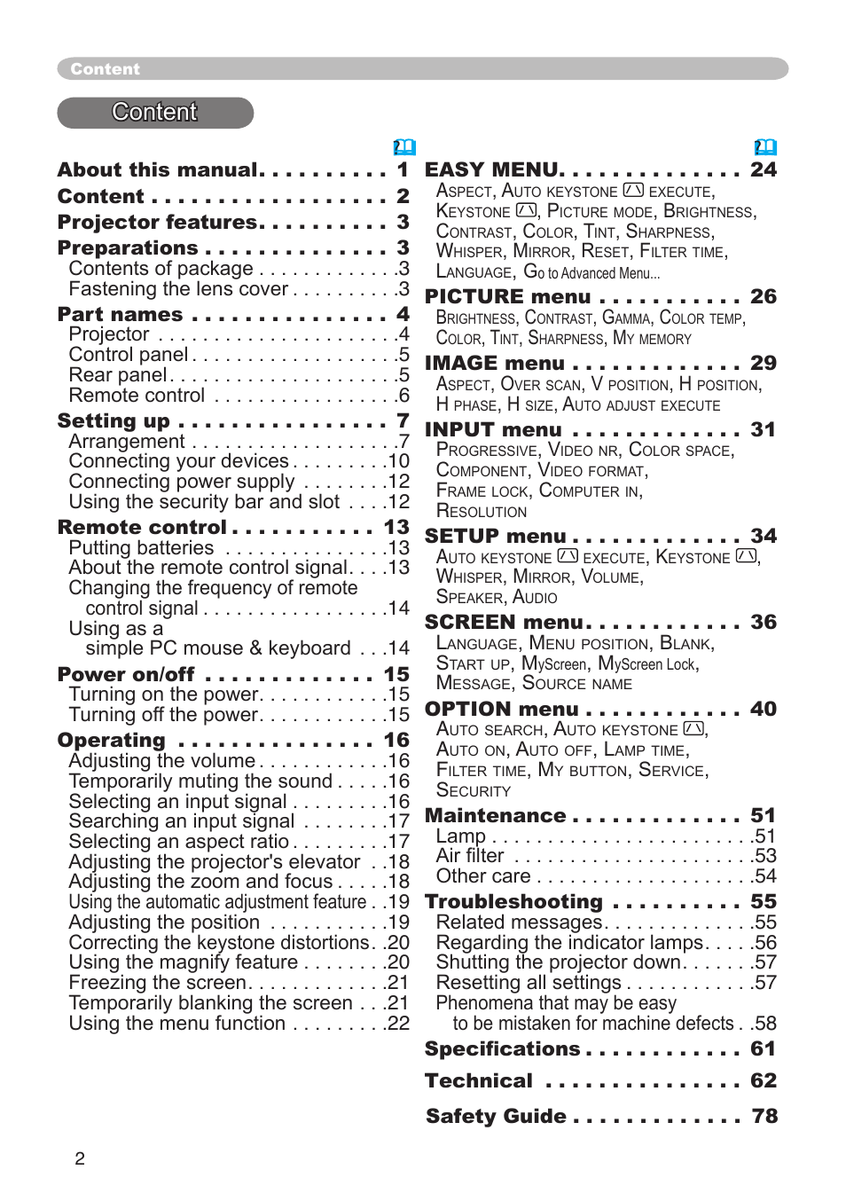 Content | Dukane 8912 User Manual | Page 3 / 88