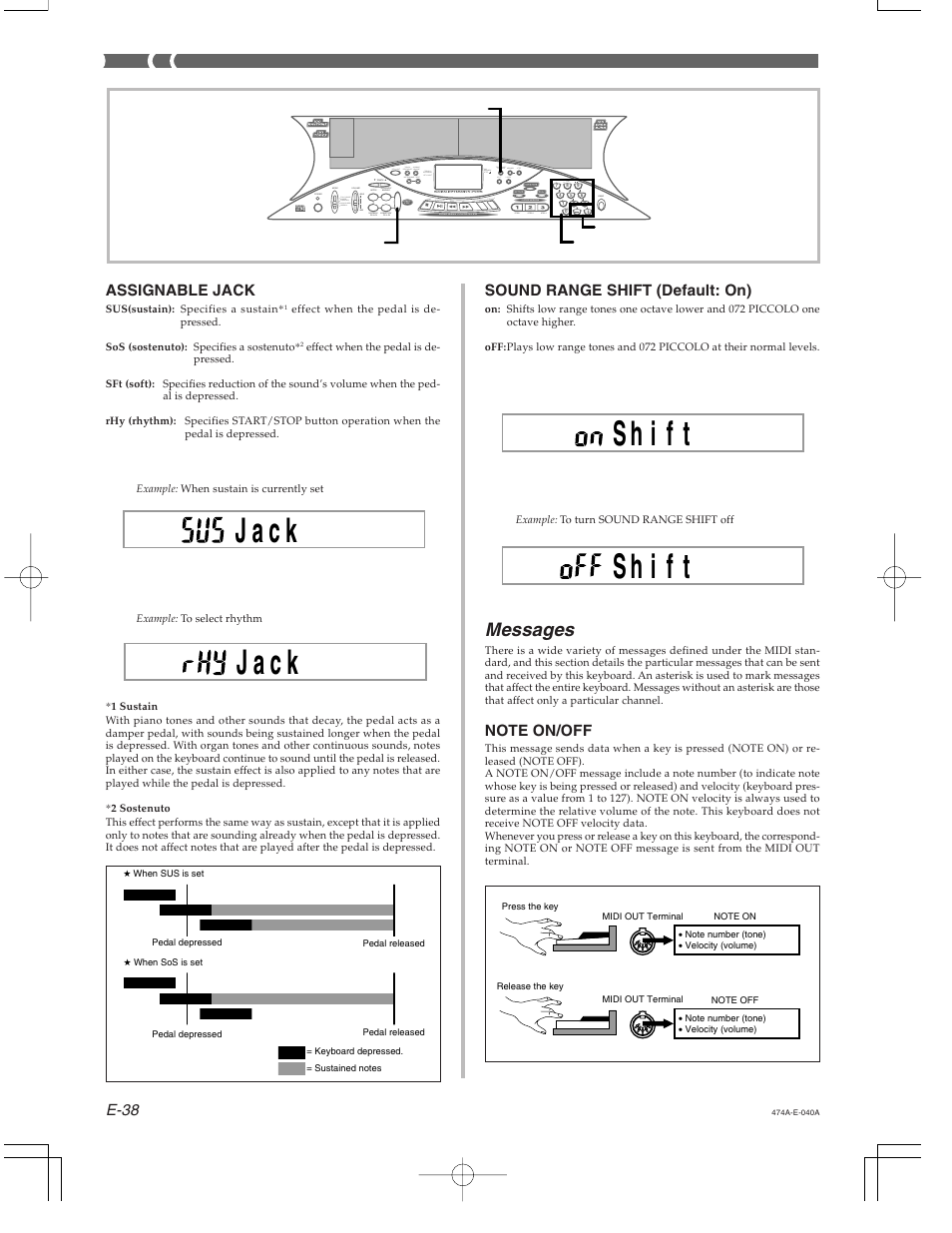 Messages | Casio LK-50 MIDI User Manual | Page 4 / 5